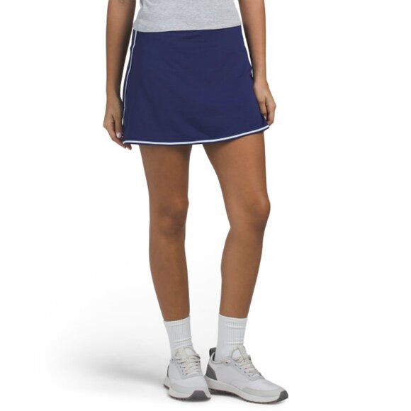 G LIFESTYLE True Navy Upf50 Striped Hem Skort - Picture 1 of 2